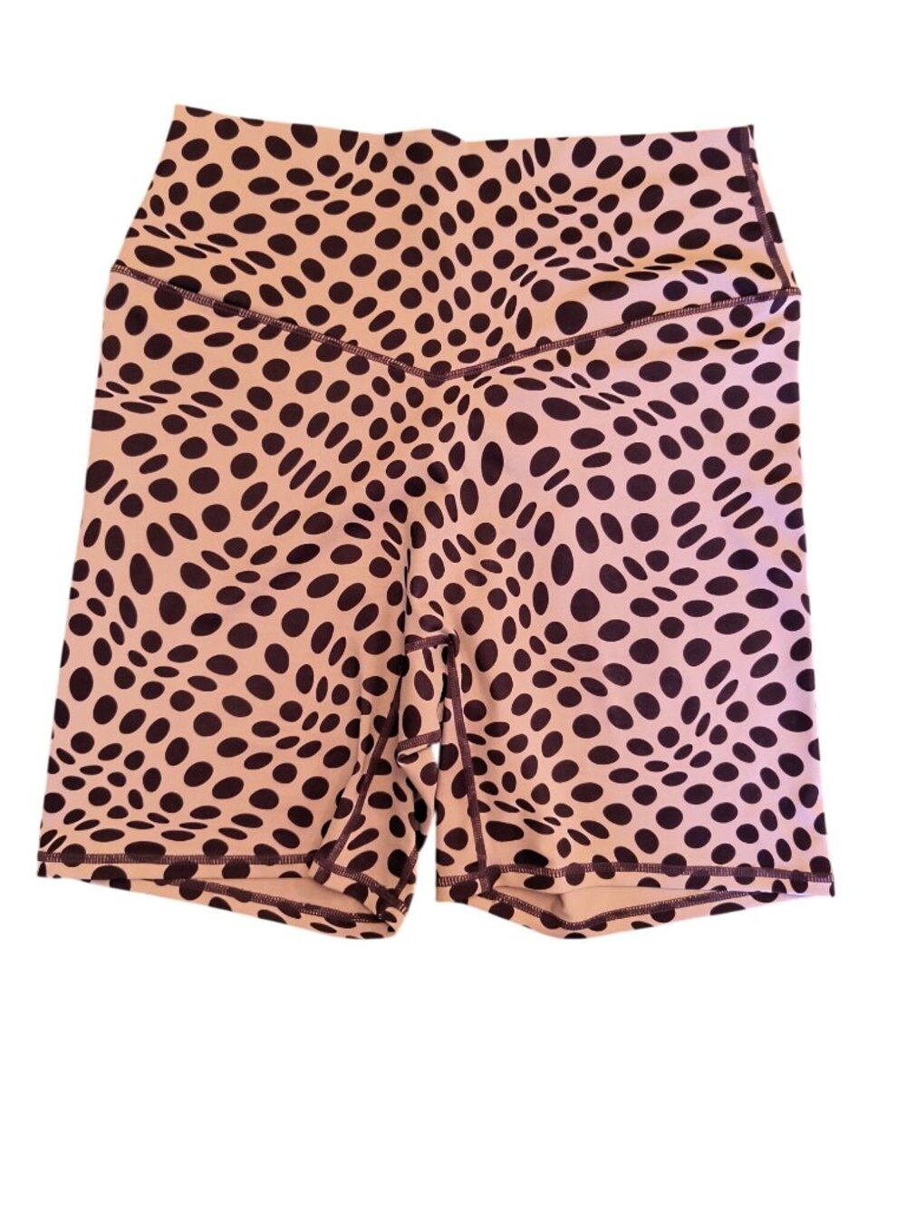 Vitality X Cosmopolitan Polka Dot Pink & Purple High-Waisted Biker Shorts 7" Ins